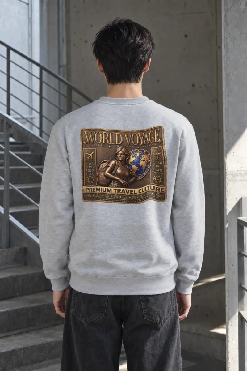 "World Voyage" Heavy Blend Unisex Crewneck Sweatshirt