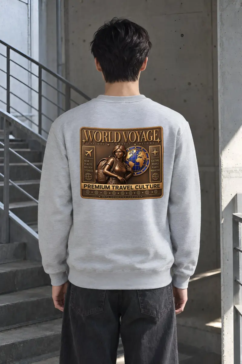 "World Voyage" Heavy Blend Unisex Crewneck Sweatshirt