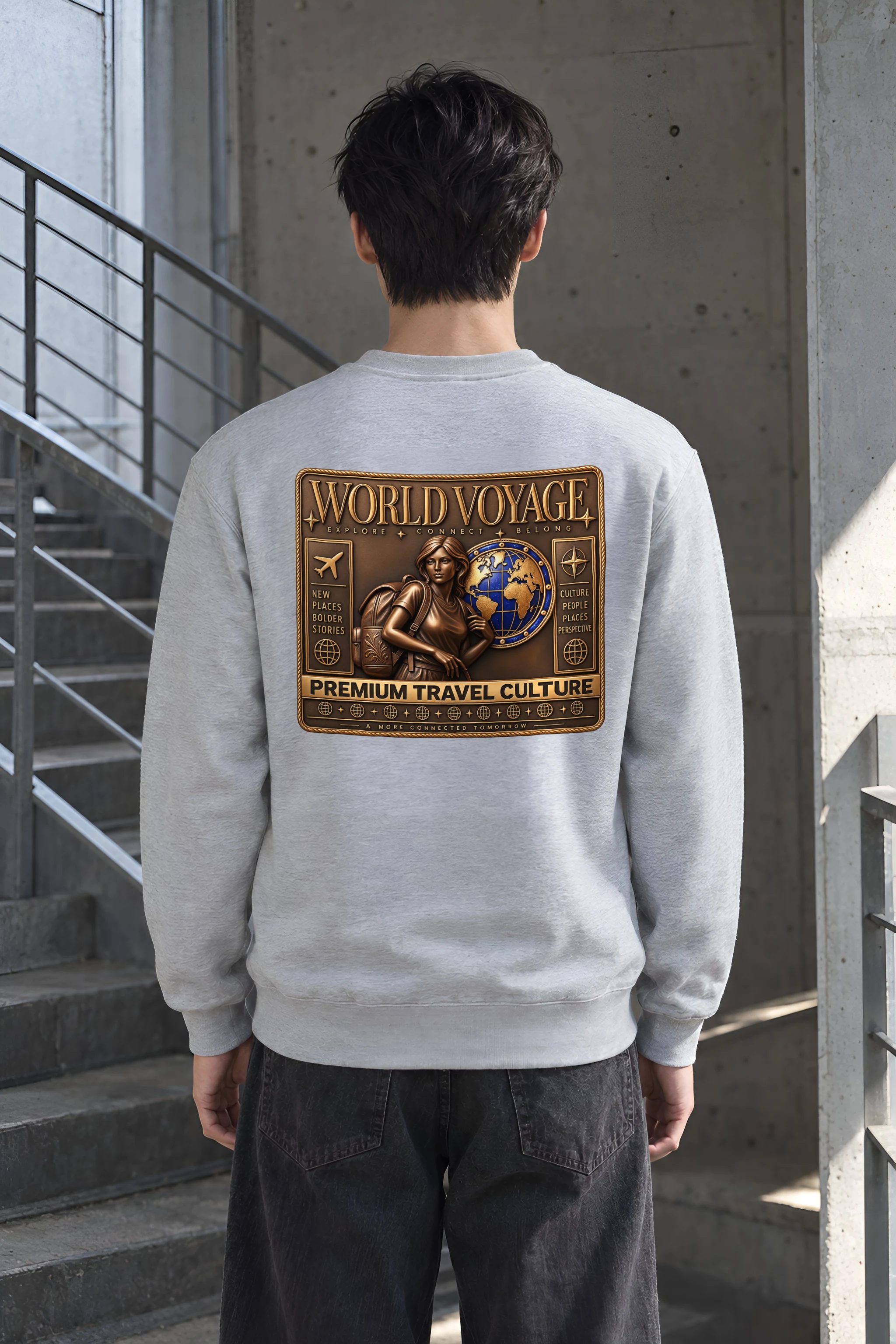 "World Voyage" Heavy Blend Unisex Crewneck Sweatshirt