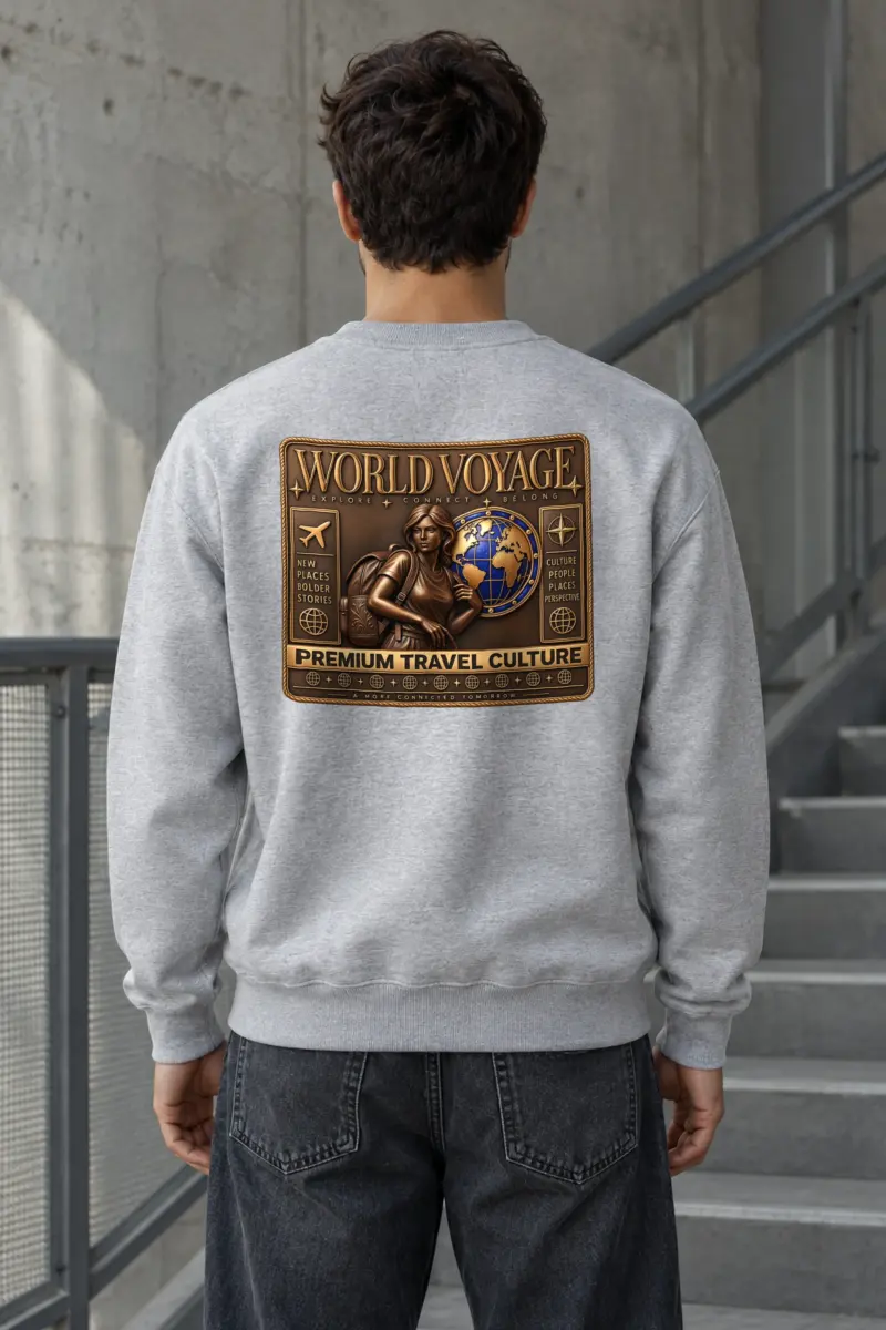 "World Voyage" Heavy Blend Unisex Crewneck Sweatshirt