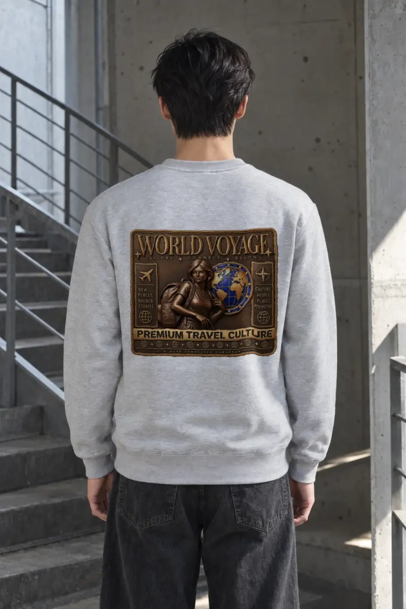 "World Voyage" Heavy Blend Unisex Crewneck Sweatshirt