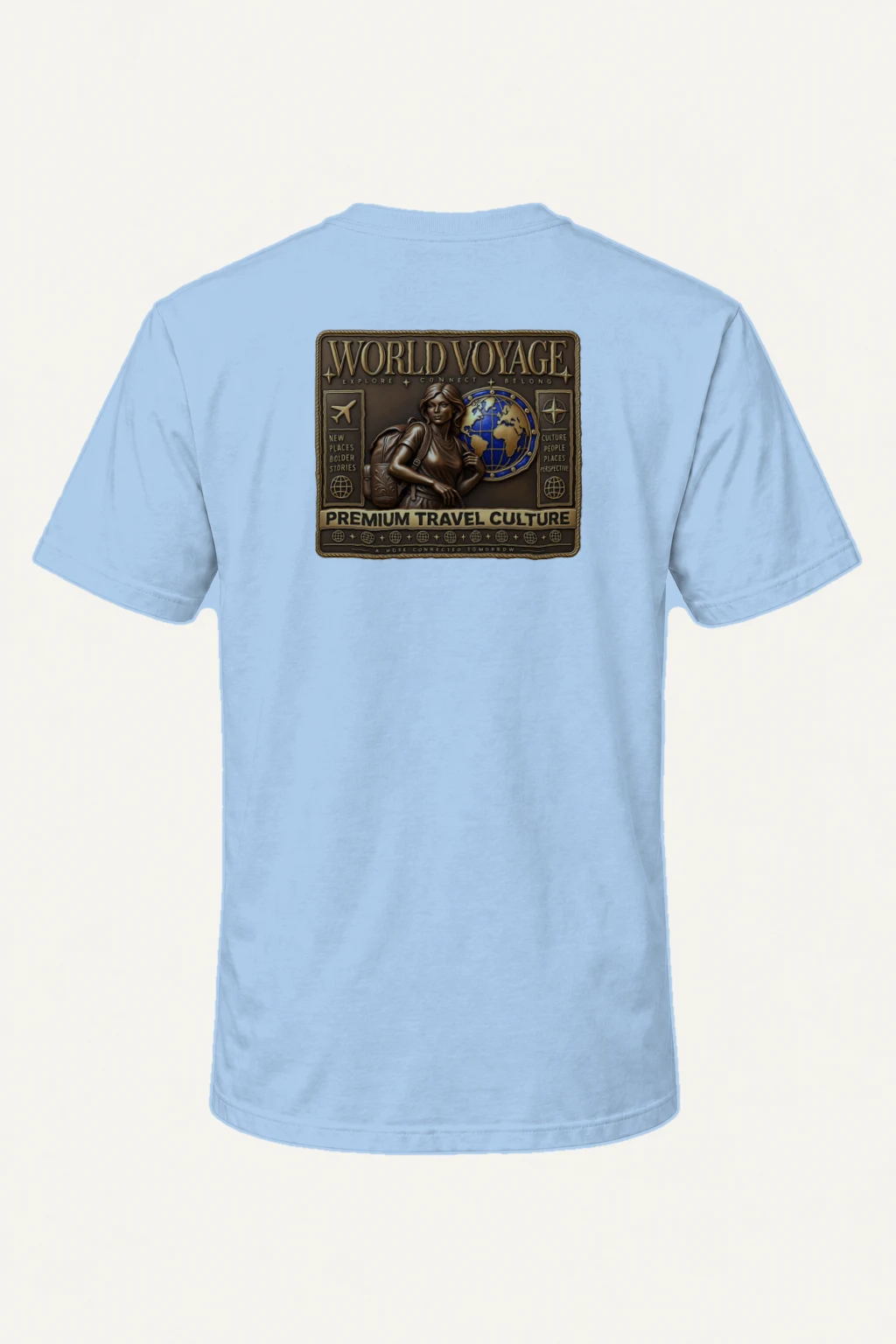"World Voyage" Heavyweight Unisex Crewneck T-shirt | Gildan 5000