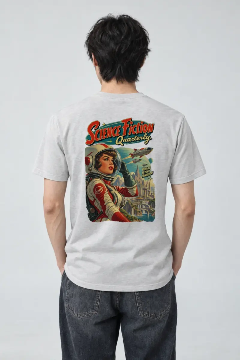 "Worlds Beyond Tomorrow" Heavyweight Unisex Crewneck T-shirt | Gildan 5000