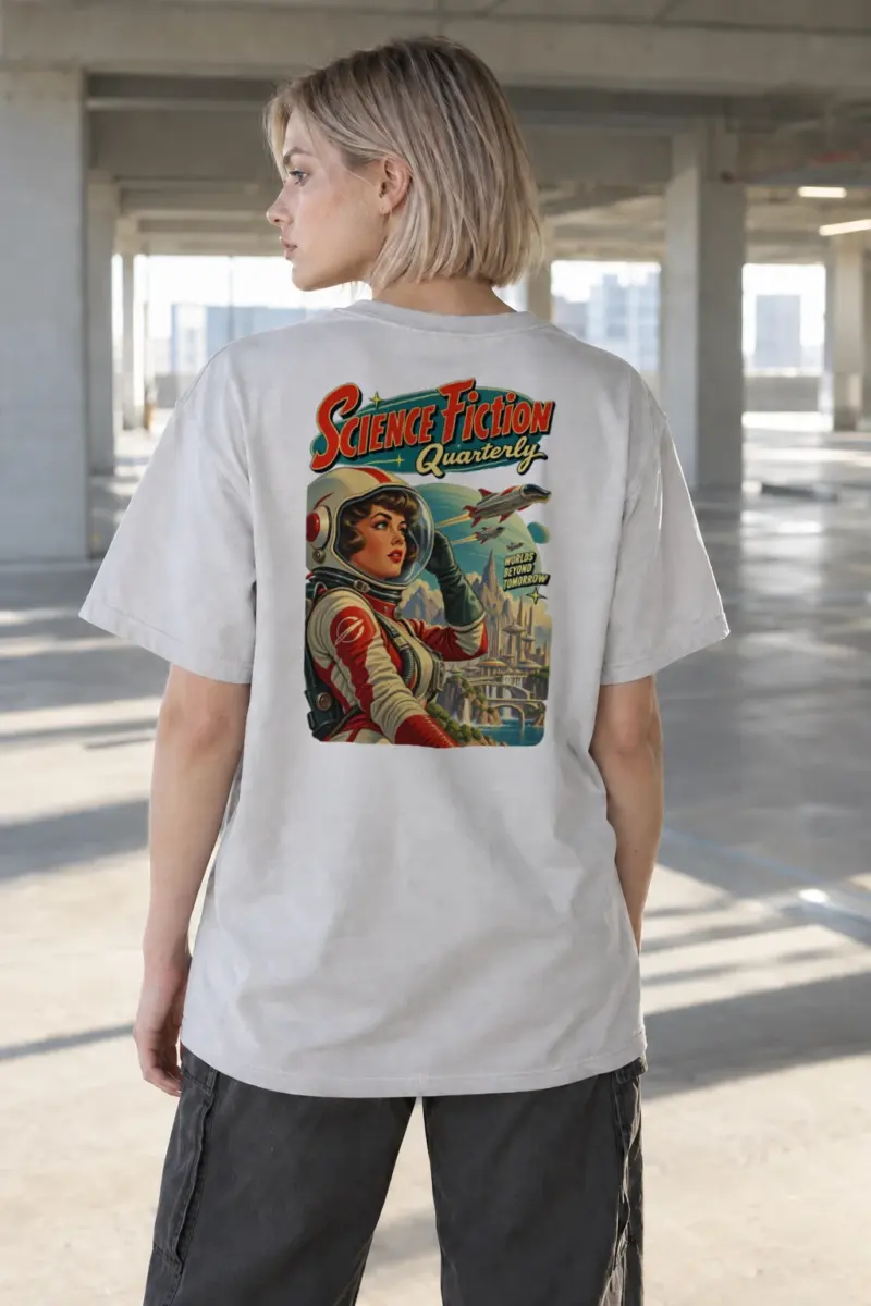 "Worlds Beyond Tomorrow" Heavyweight Unisex Crewneck T-shirt | Gildan 5000