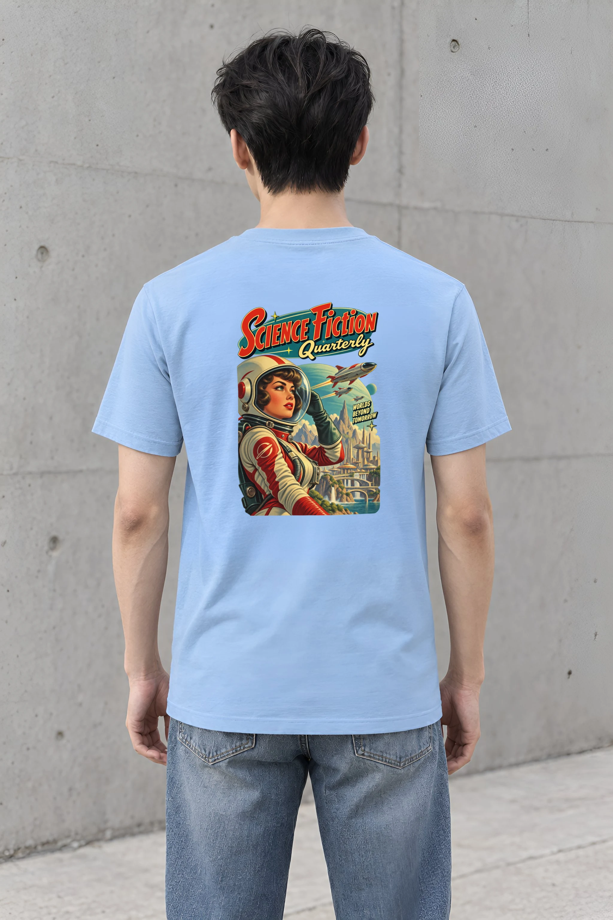 "Worlds Beyond Tomorrow" Heavyweight Unisex Crewneck T-shirt