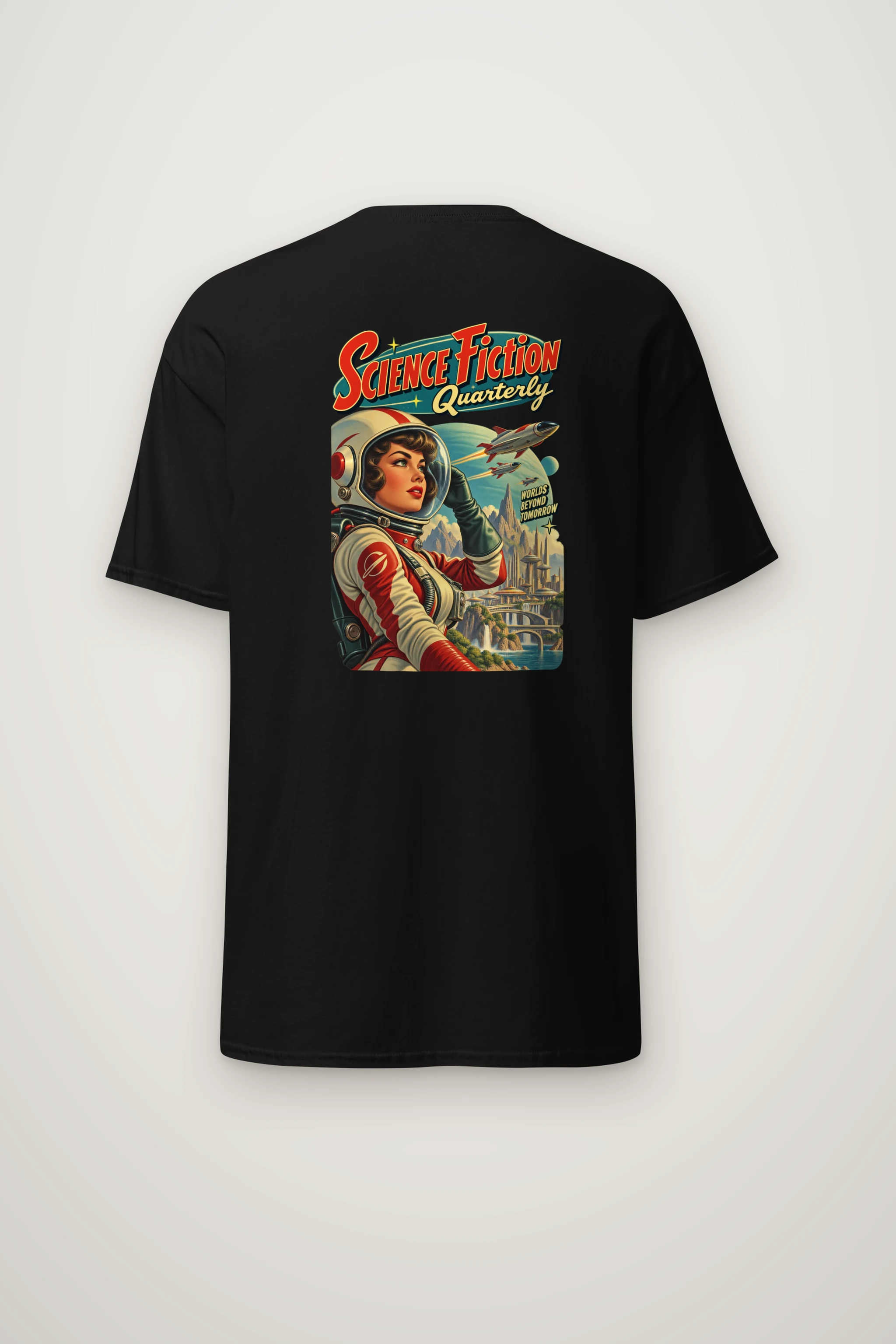 "Worlds Beyond Tomorrow" Heavyweight Unisex Crewneck T-shirt