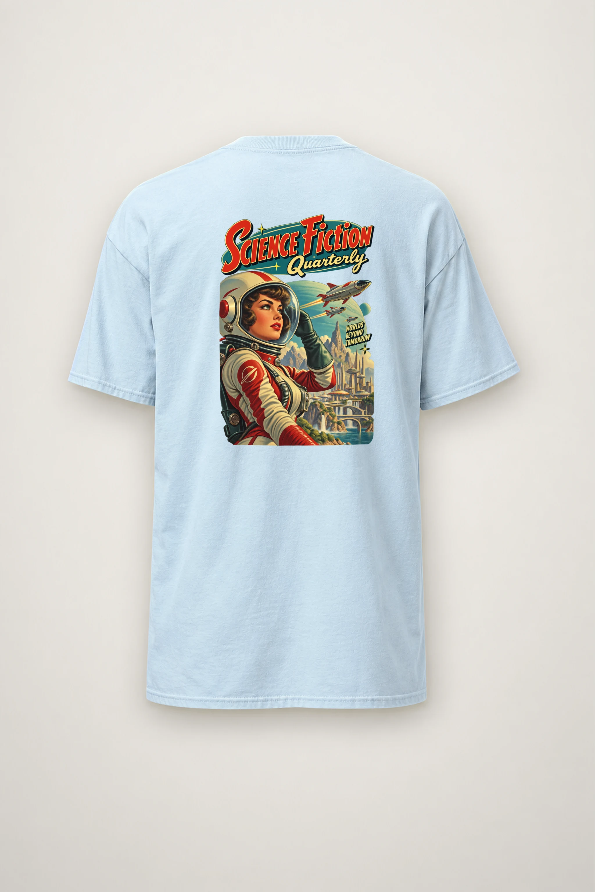 "Worlds Beyond Tomorrow" Heavyweight Unisex Crewneck T-shirt