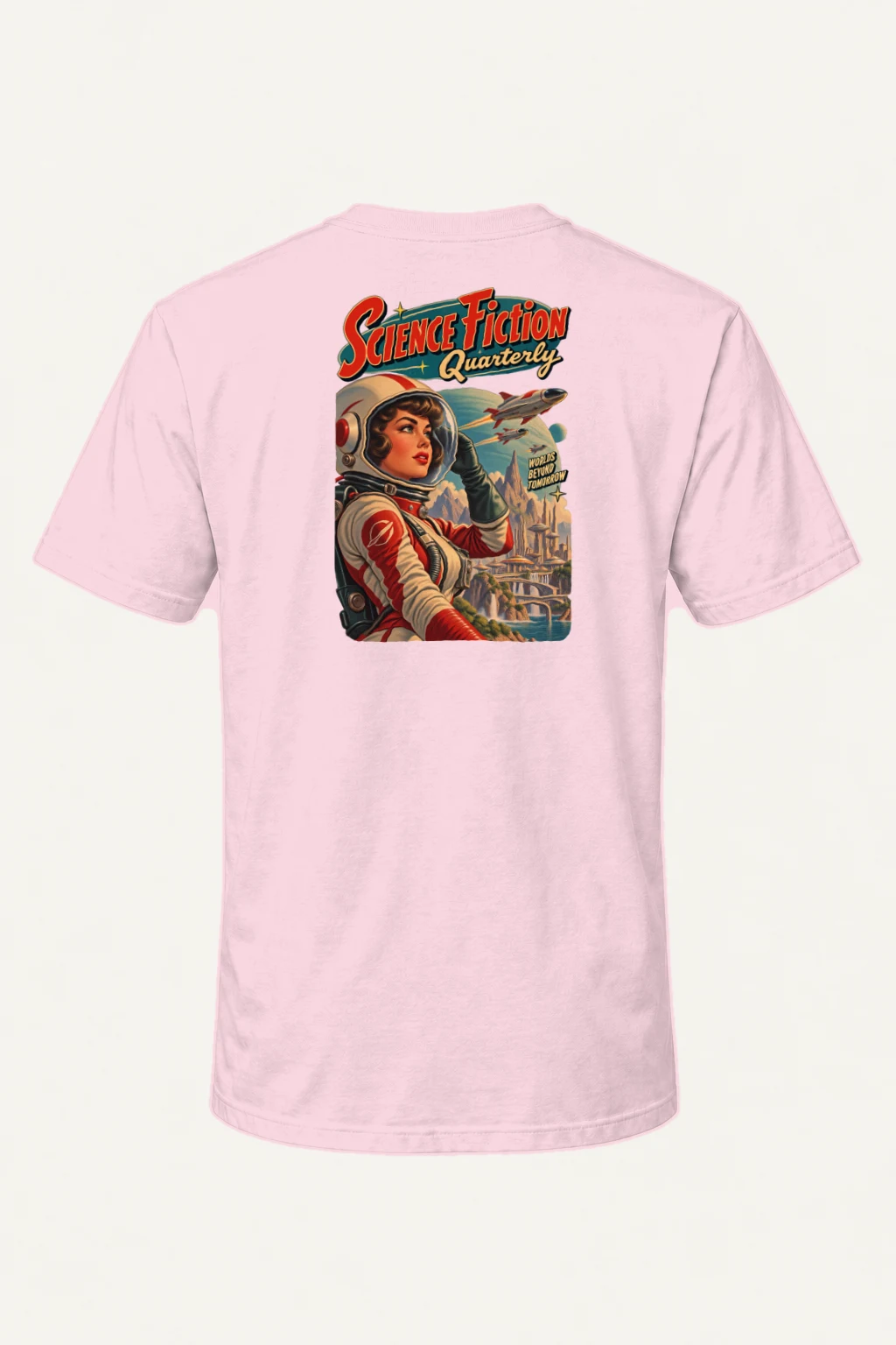 "Worlds Beyond Tomorrow" Heavyweight Unisex Crewneck T-shirt | Gildan 5000