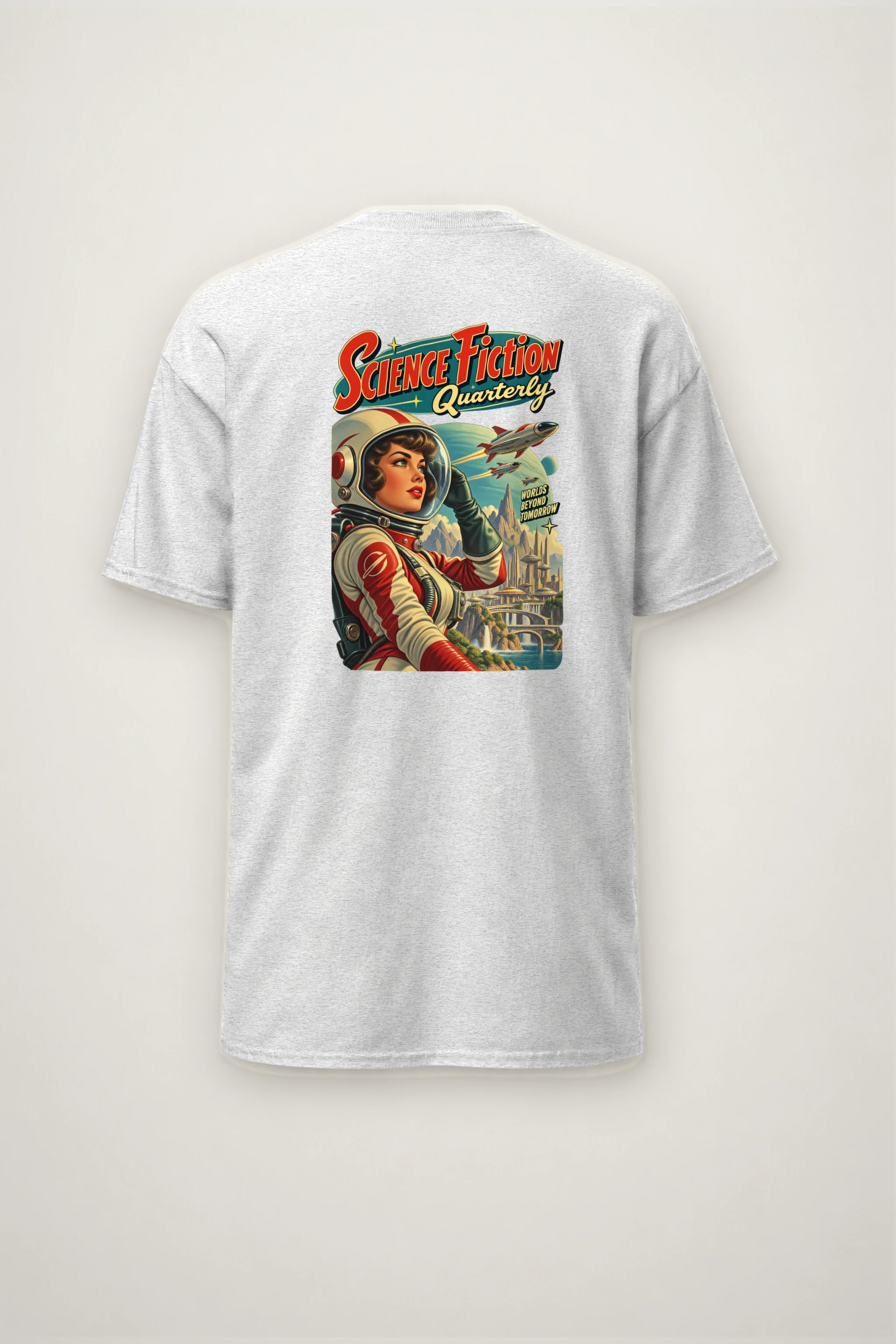 "Worlds Beyond Tomorrow" Heavyweight Unisex Crewneck T-shirt