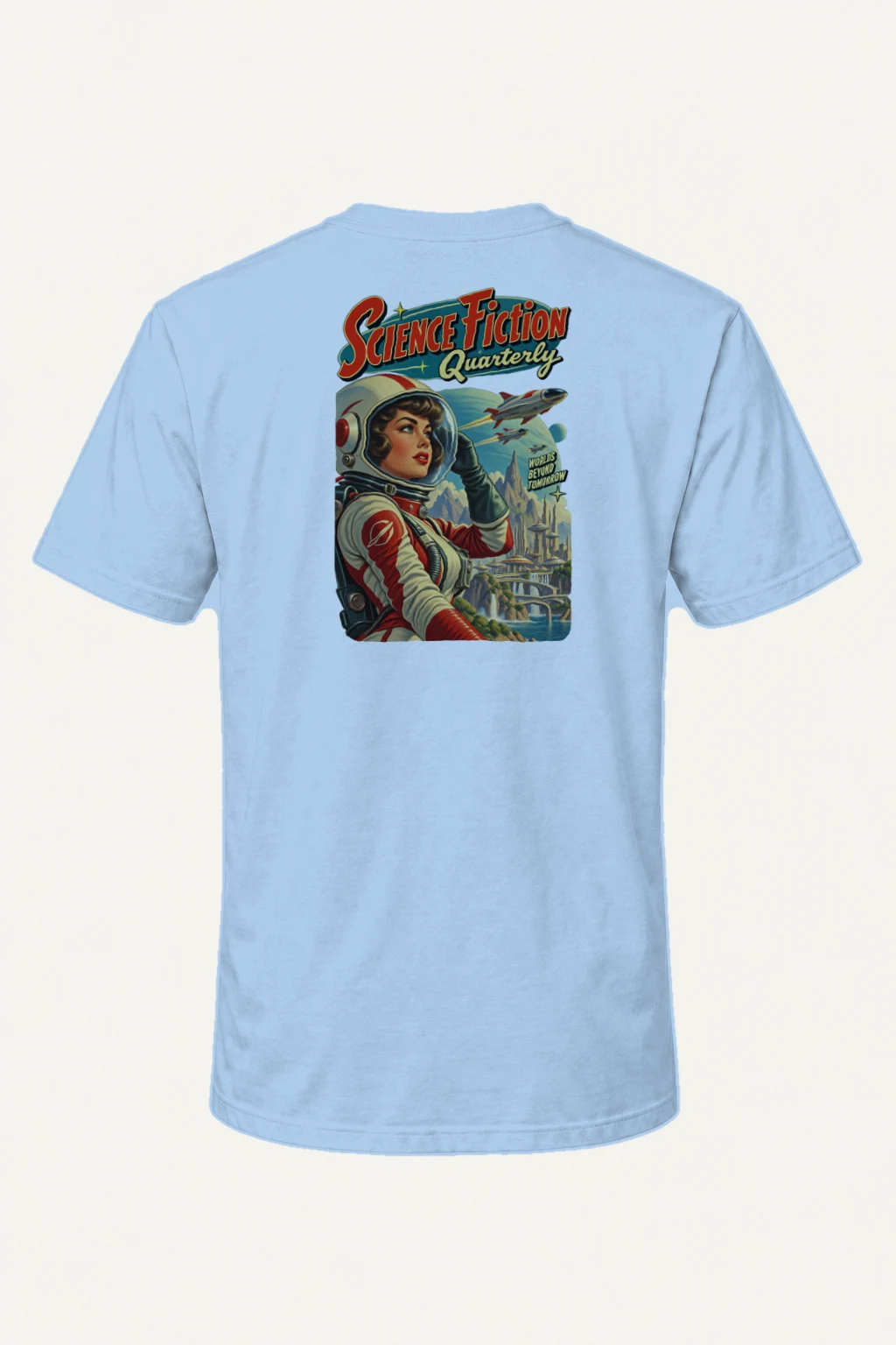 "Worlds Beyond Tomorrow" Heavyweight Unisex Crewneck T-shirt | Gildan 5000