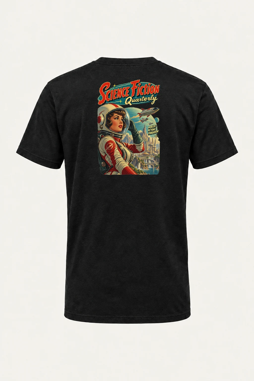 "Worlds Beyond Tomorrow" Heavyweight Unisex Crewneck T-shirt | Gildan 5000