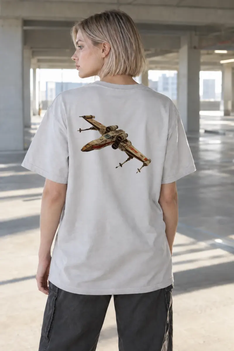"X-Wing Technical Study" Heavyweight Unisex Crewneck T-shirt | Gildan 5000