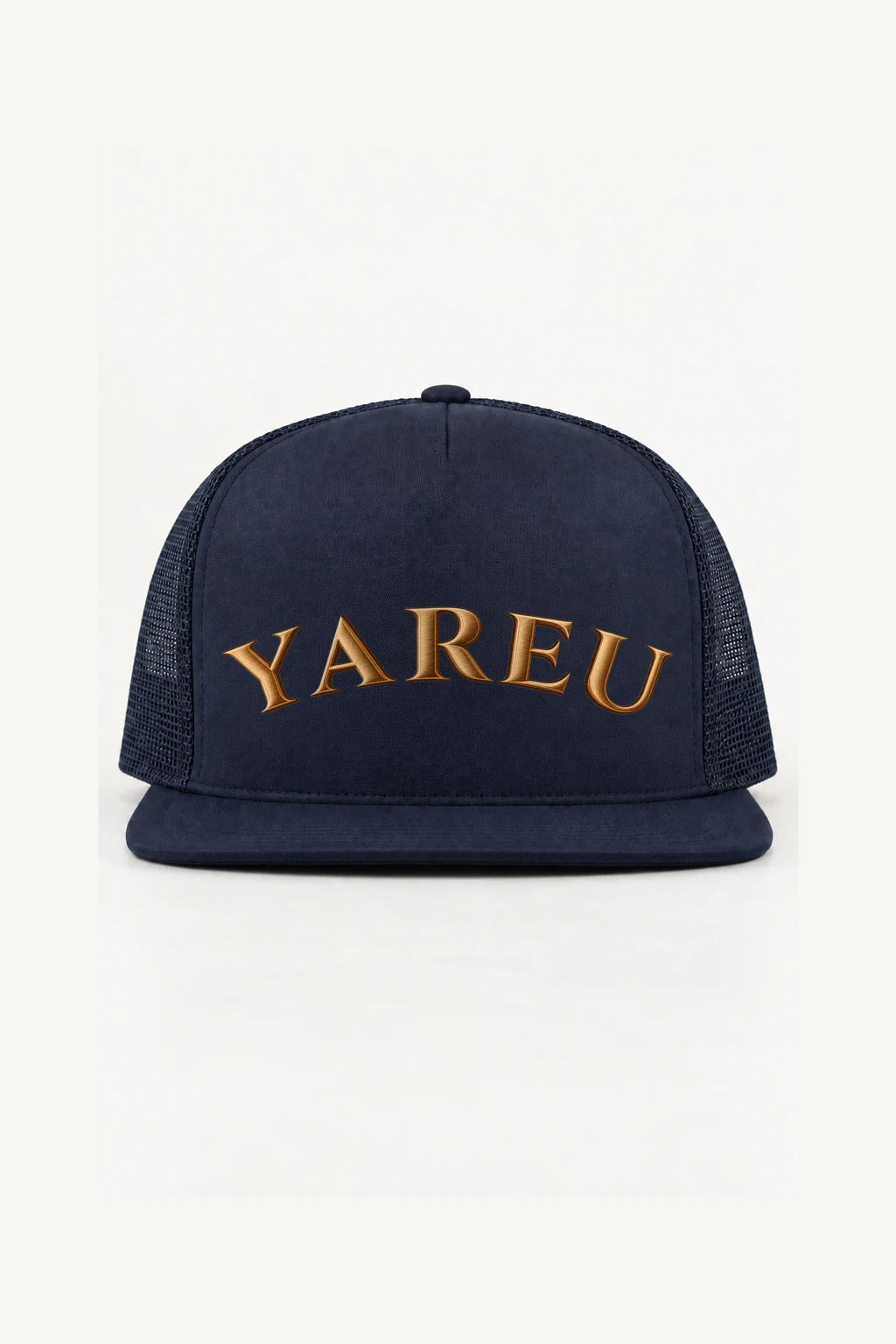 "Yareu Lettermark" 5 Panel Trucker Cap | Yupoong 6006