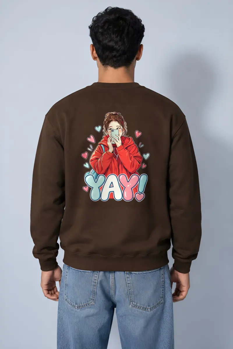 "YAY Selfie Girl" Heavy Blend Unisex Crewneck Sweatshirt