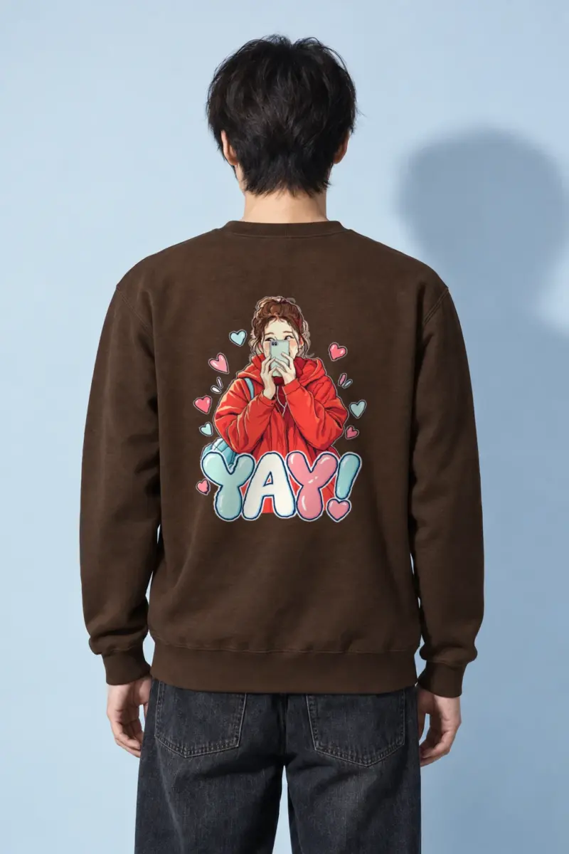 "YAY Selfie Girl" Heavy Blend Unisex Crewneck Sweatshirt