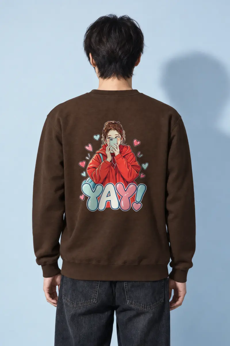 "YAY Selfie Girl" Heavy Blend Unisex Crewneck Sweatshirt