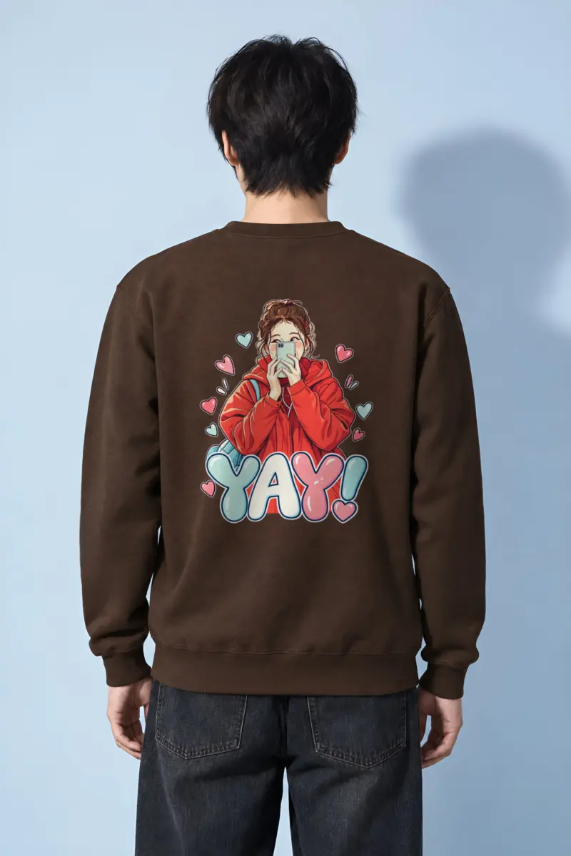 "YAY Selfie Girl" Heavy Blend Unisex Crewneck Sweatshirt