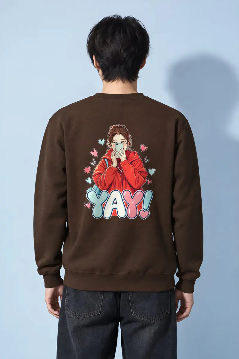 "YAY Selfie Girl" Heavy Blend Unisex Crewneck Sweatshirt