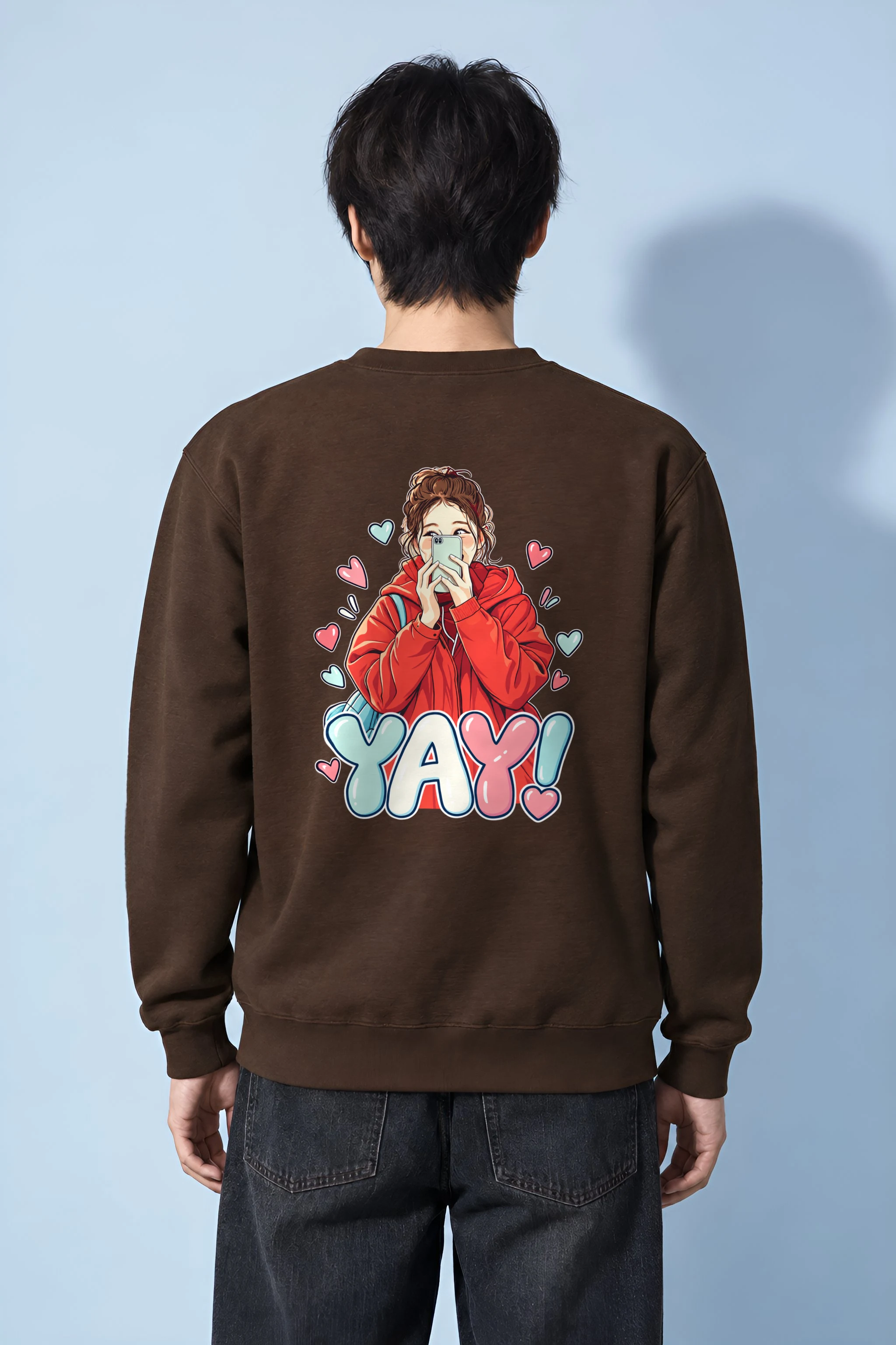 "YAY Selfie Girl" Heavy Blend Unisex Crewneck Sweatshirt