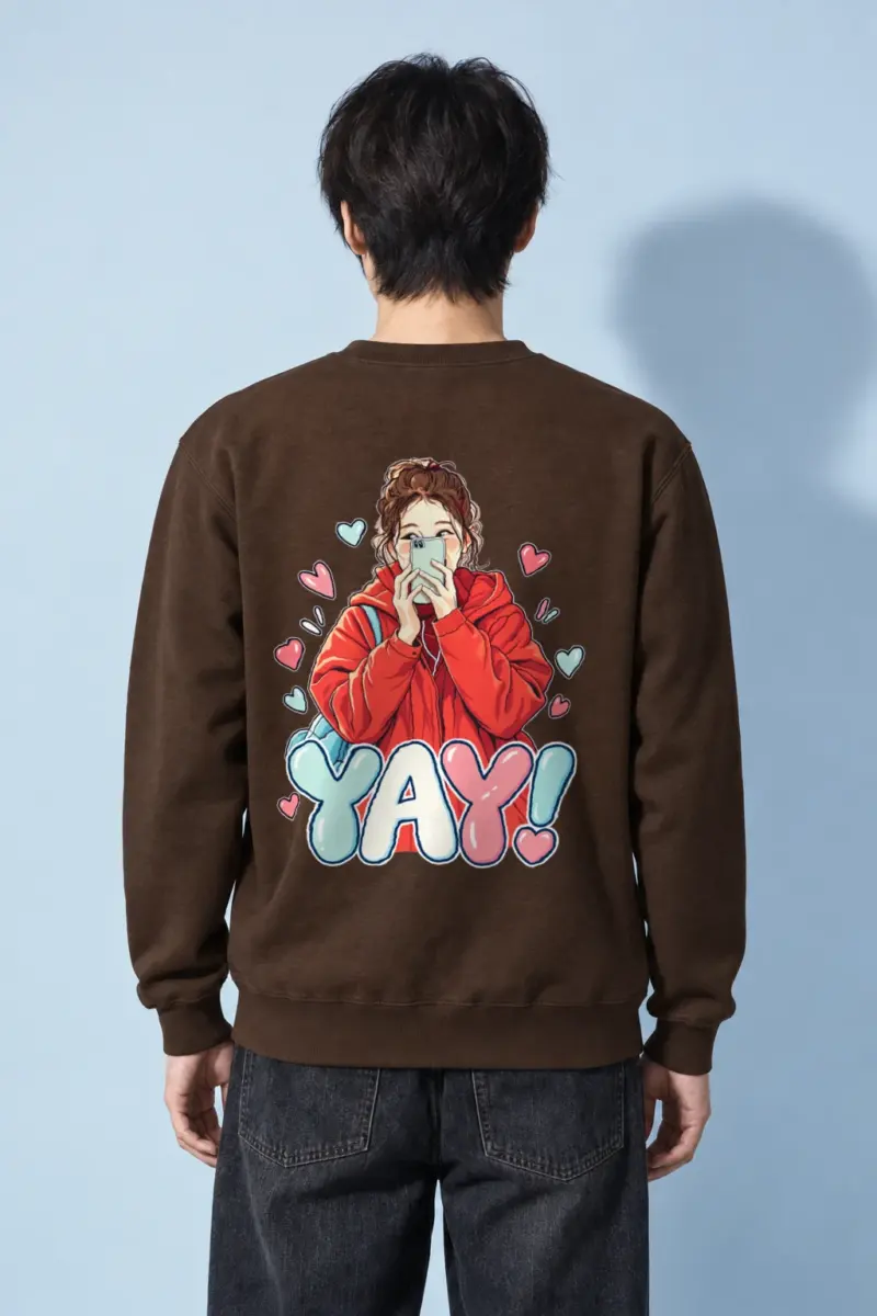 "YAY Selfie Girl" Heavy Blend Unisex Crewneck Sweatshirt
