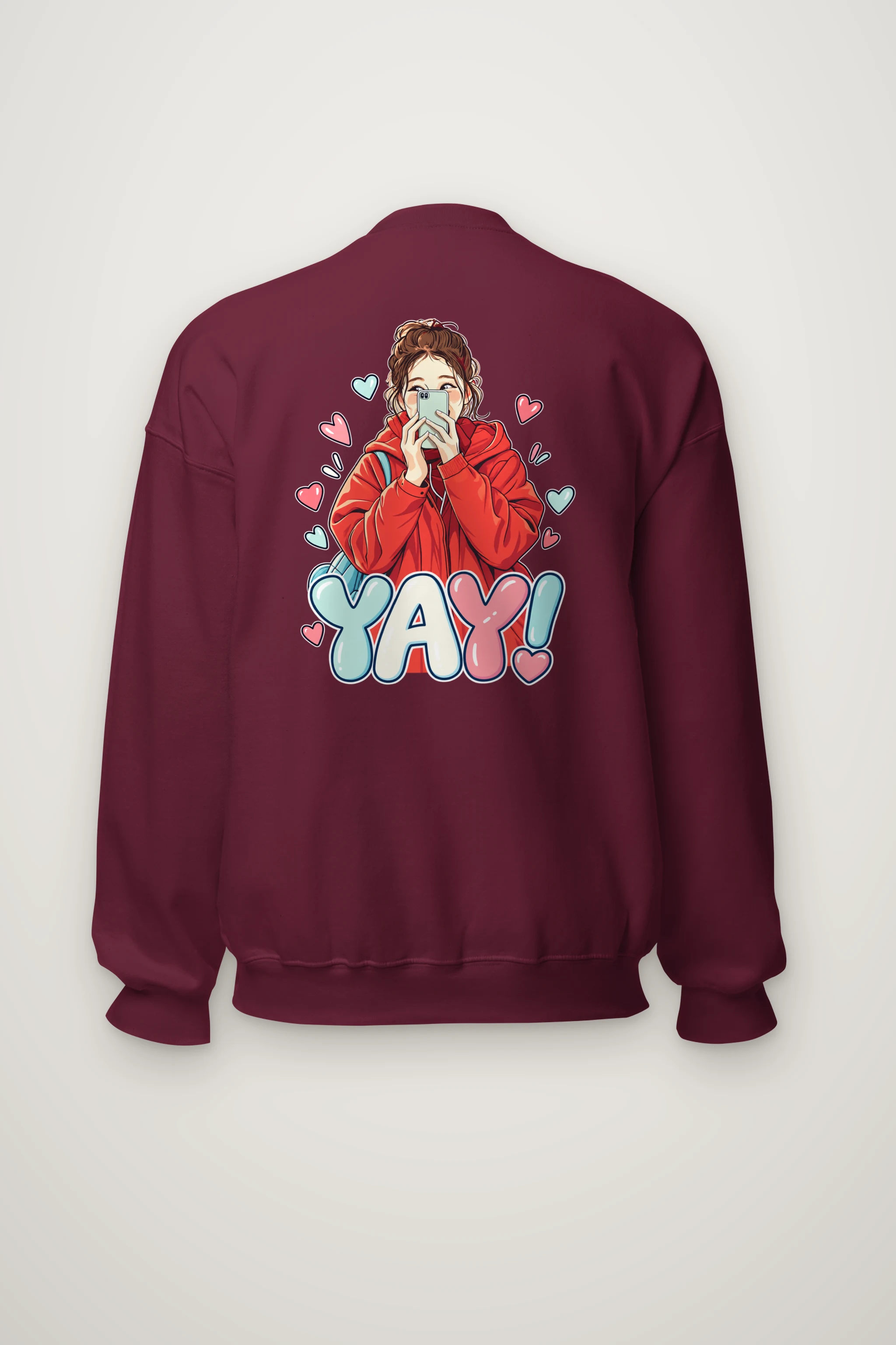 "YAY Selfie Girl" Heavy Blend Unisex Crewneck Sweatshirt