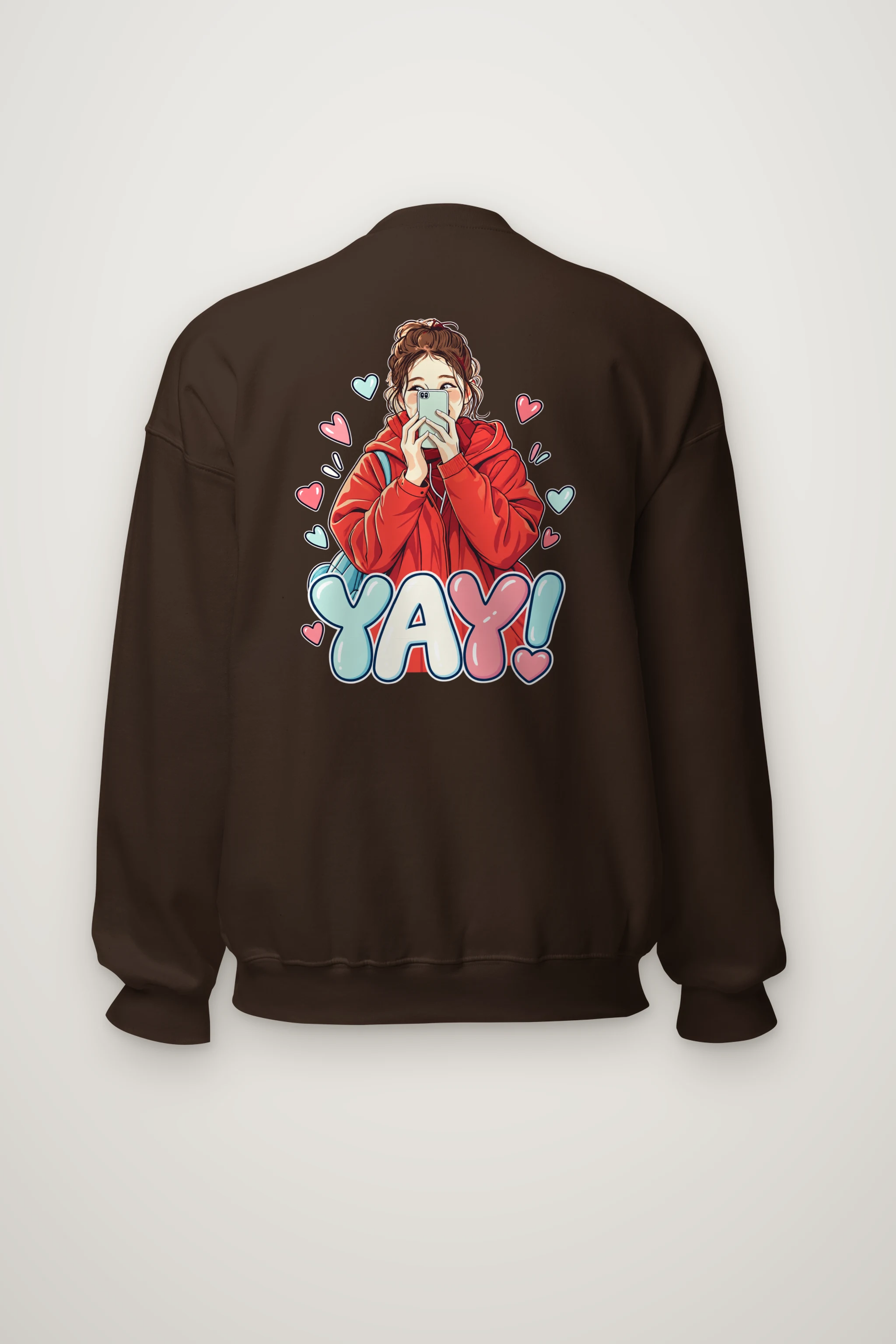 "YAY Selfie Girl" Heavy Blend Unisex Crewneck Sweatshirt