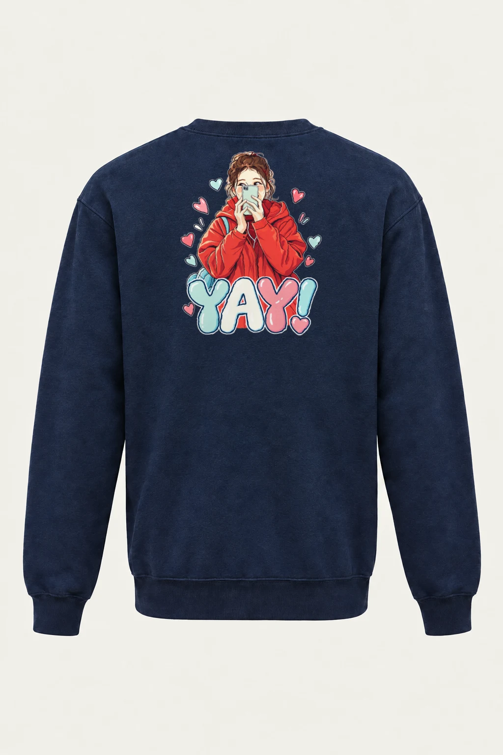"YAY Selfie Girl" Heavy Blend Unisex Crewneck Sweatshirt | Gildan 18000