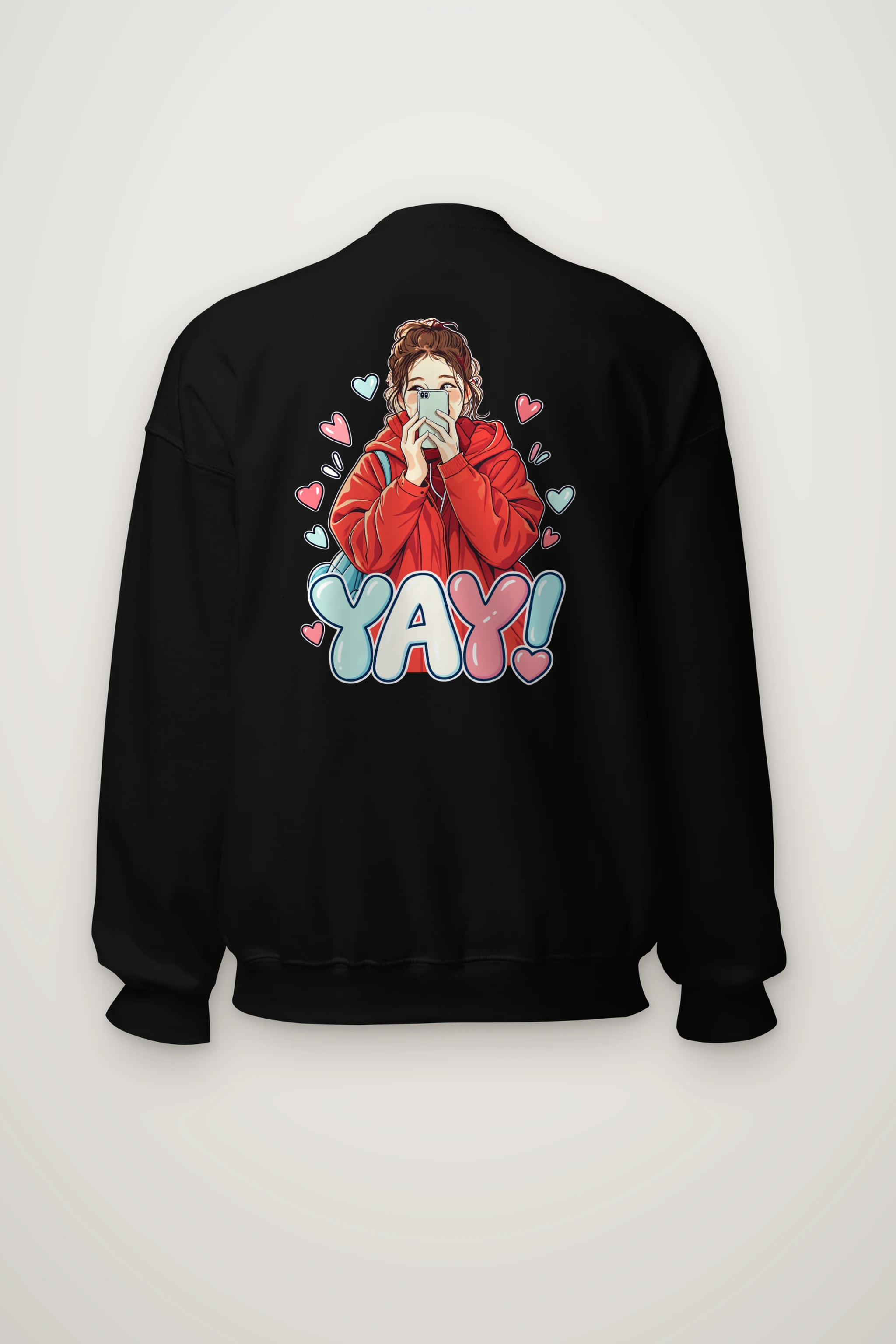 "YAY Selfie Girl" Heavy Blend Unisex Crewneck Sweatshirt