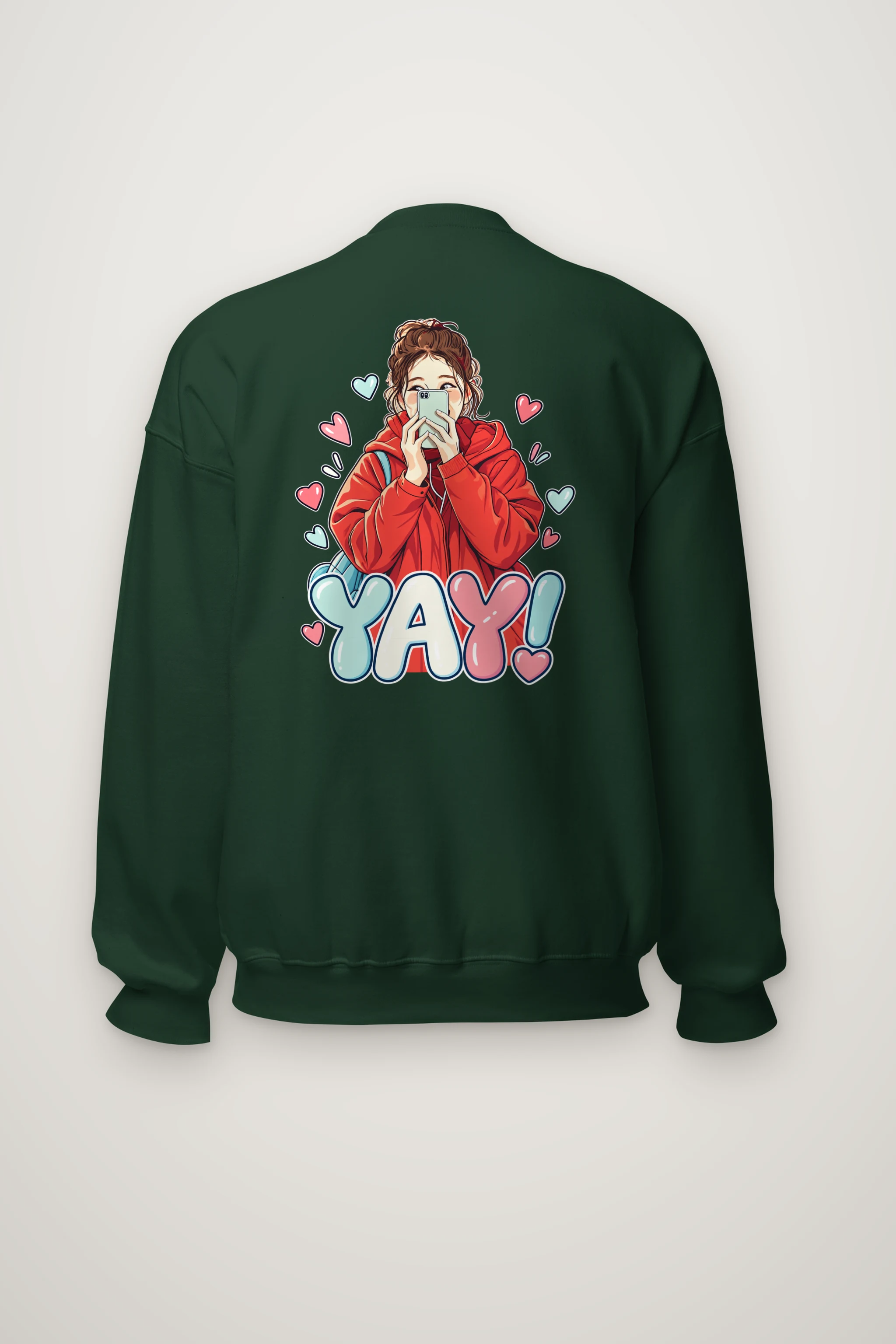 "YAY Selfie Girl" Heavy Blend Unisex Crewneck Sweatshirt