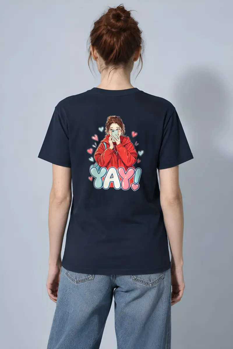 "Yay Selfie" Heavyweight Unisex Crewneck T-shirt