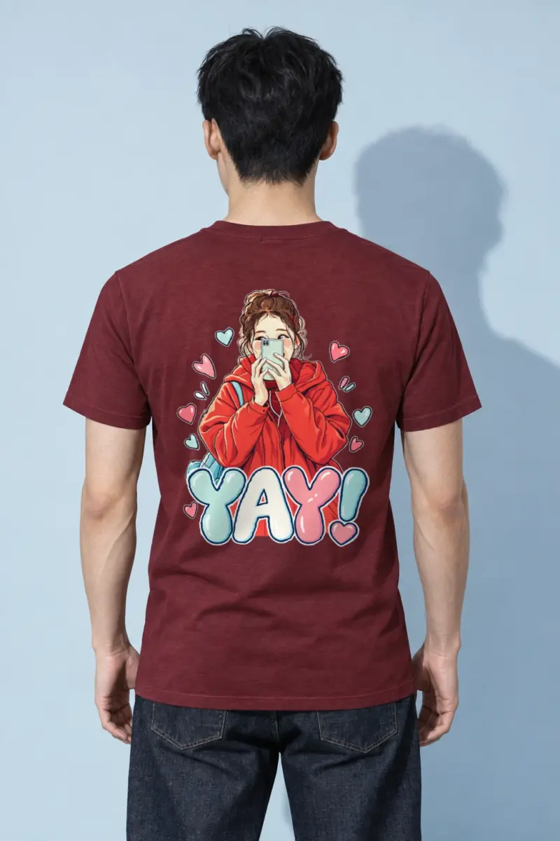 "Yay Selfie" Heavyweight Unisex Crewneck T-shirt
