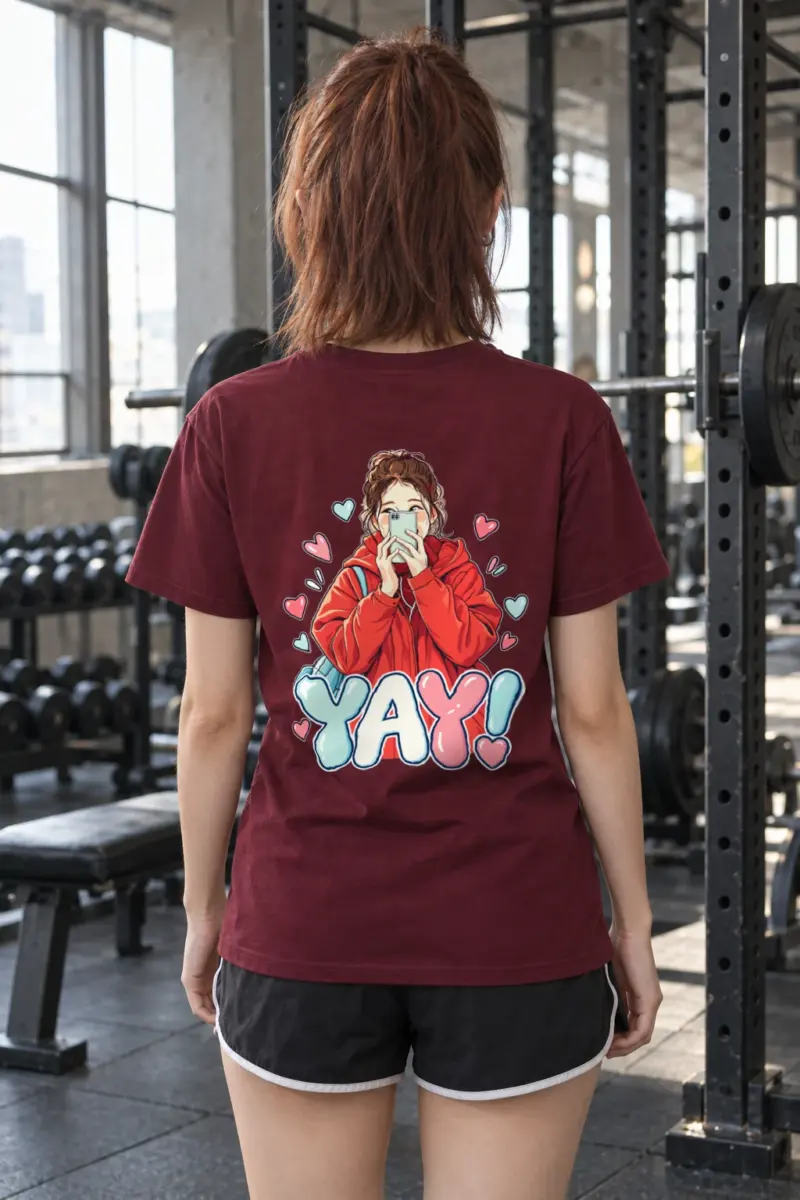 "Yay Selfie" Heavyweight Unisex Crewneck T-shirt