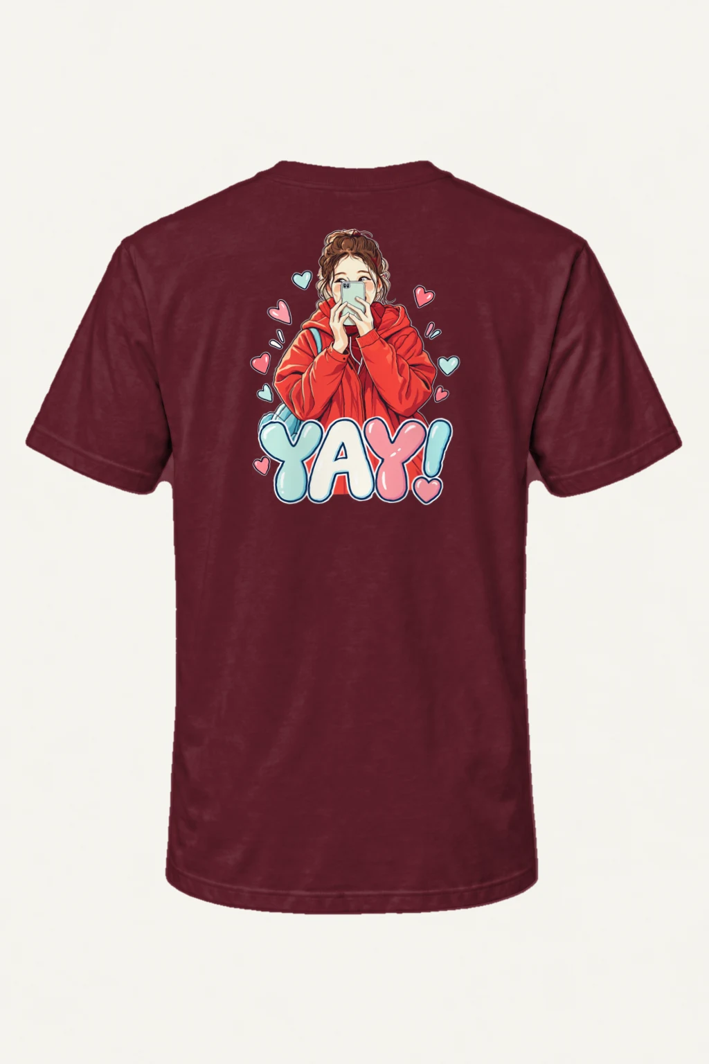 "Yay Selfie" Heavyweight Unisex Crewneck T-shirt | Gildan 5000