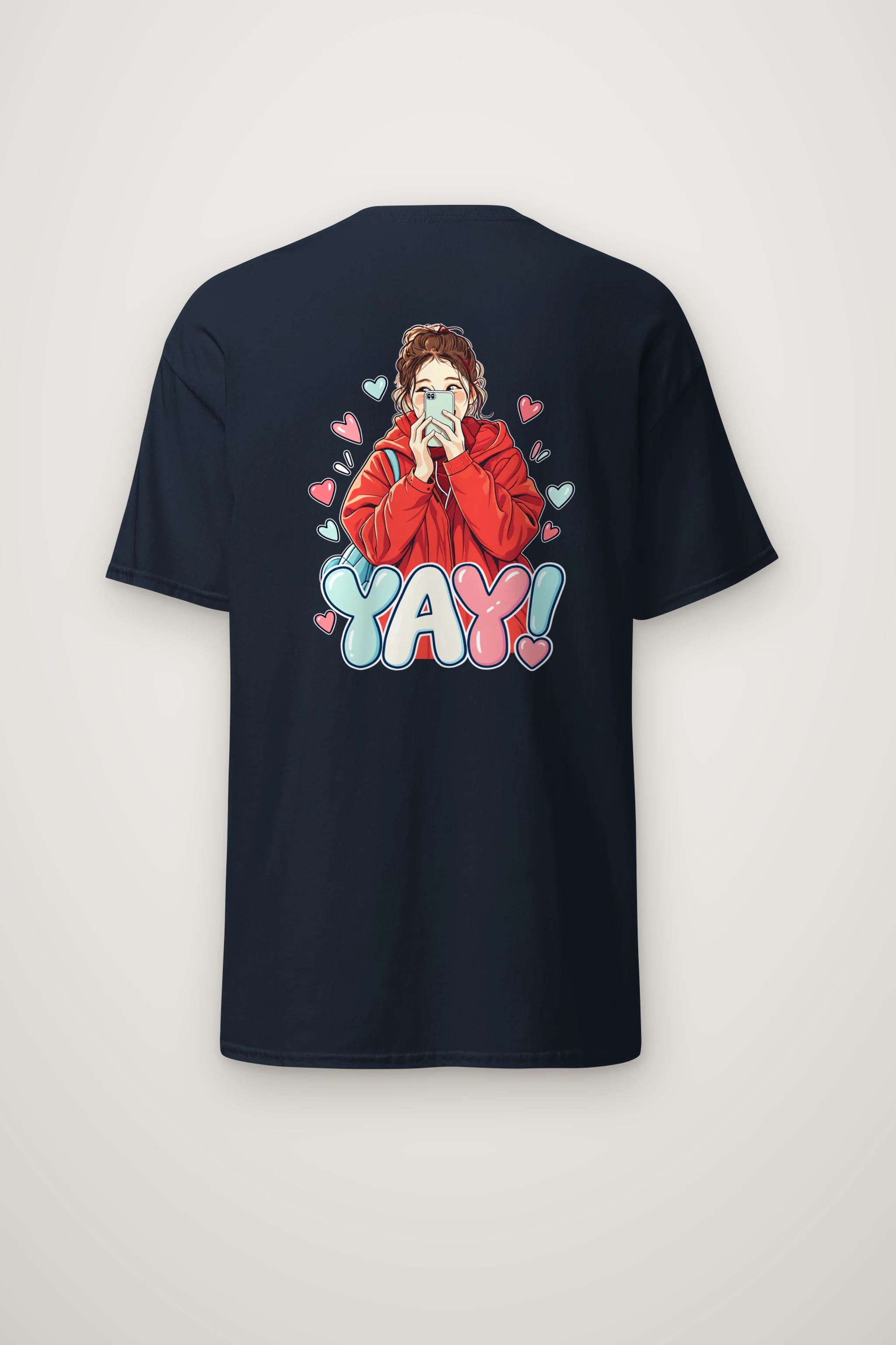 "Yay Selfie" Heavyweight Unisex Crewneck T-shirt