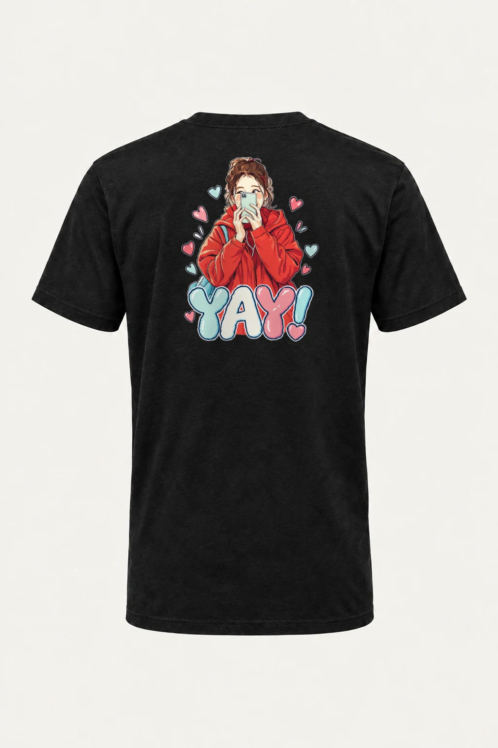 "Yay Selfie" Heavyweight Unisex Crewneck T-shirt | Gildan 5000