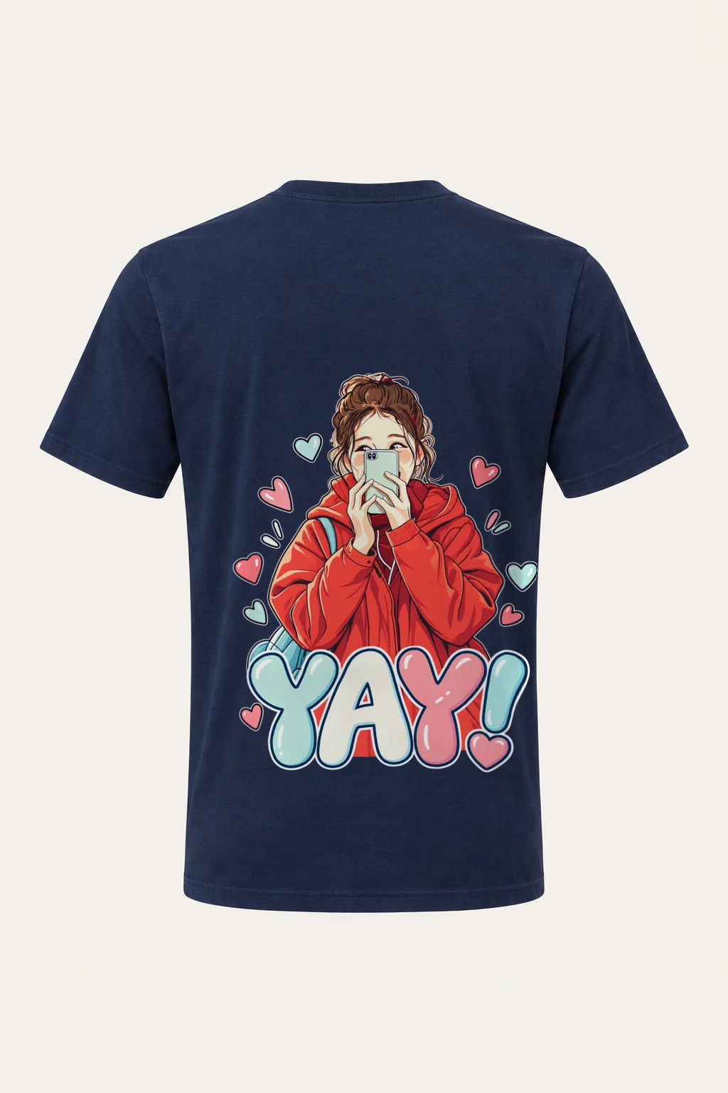 "Yay Selfie" Heavyweight Unisex Crewneck T-shirt | Gildan 5000