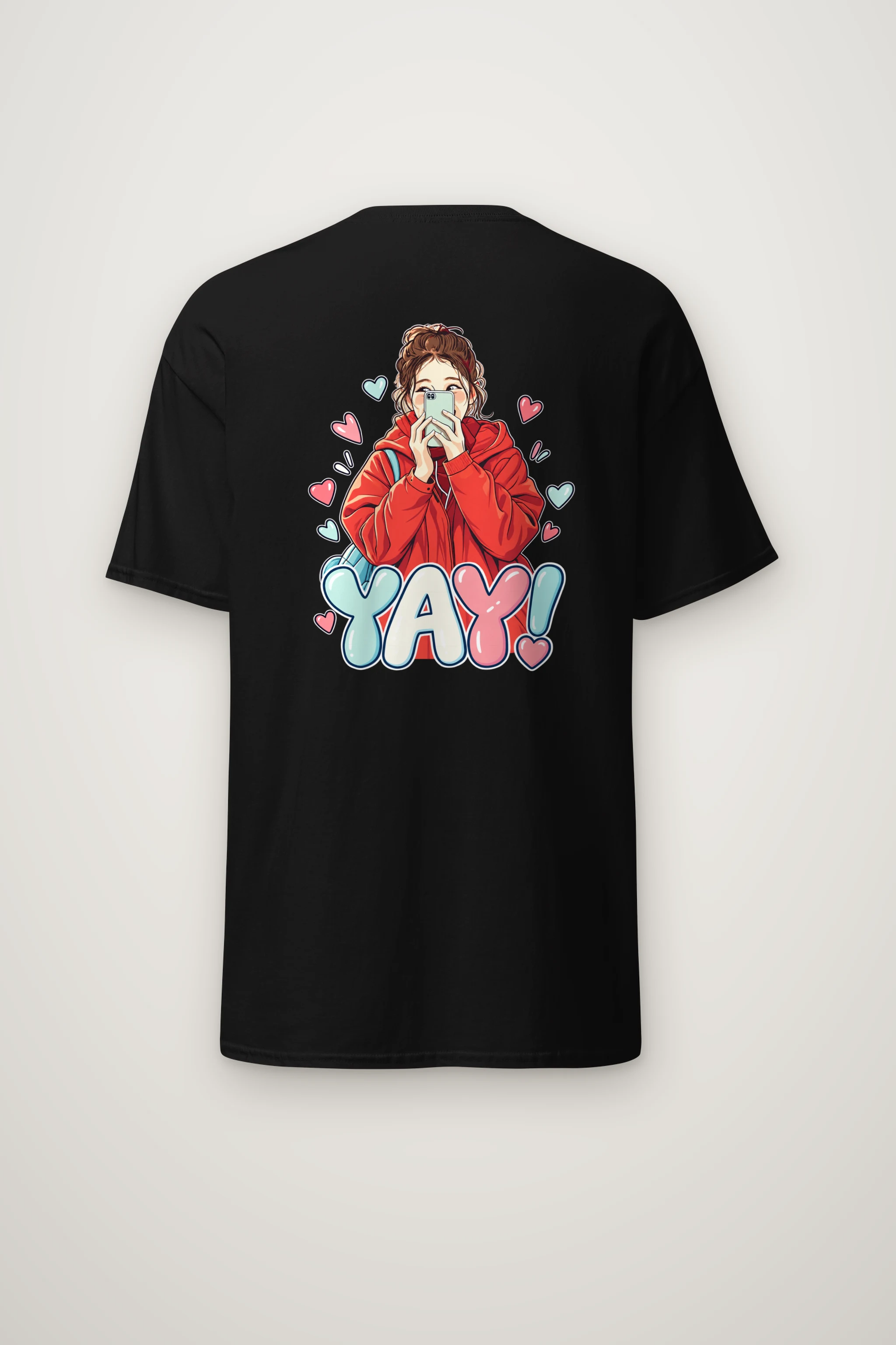 "Yay Selfie" Heavyweight Unisex Crewneck T-shirt