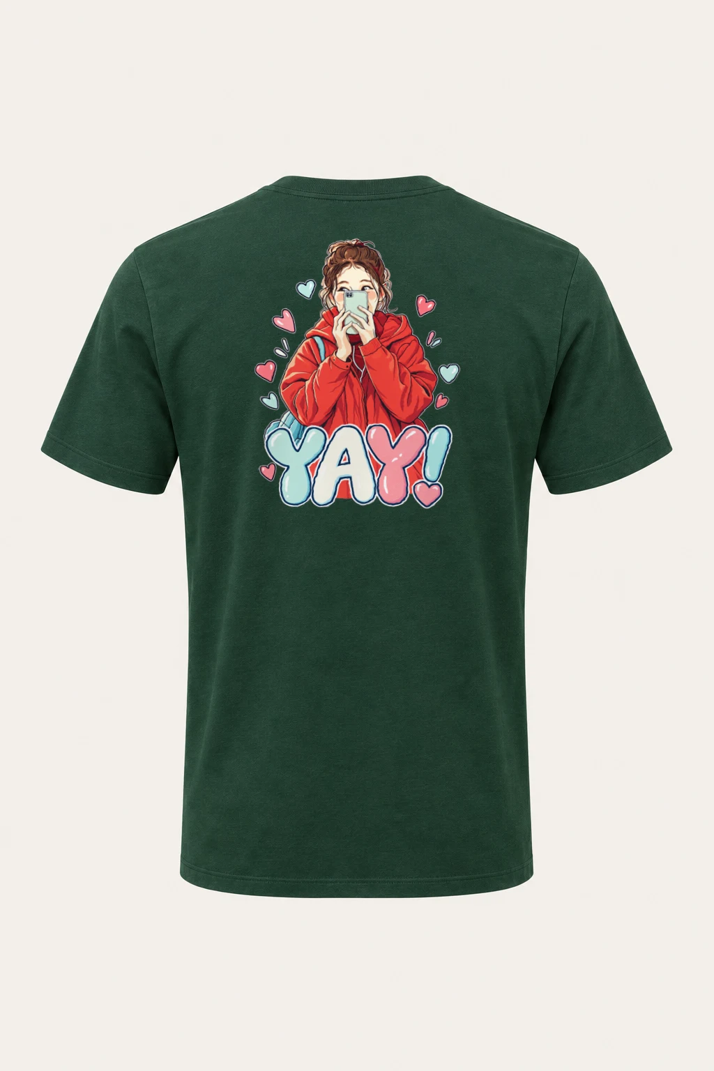 "Yay Selfie" Heavyweight Unisex Crewneck T-shirt | Gildan 5000