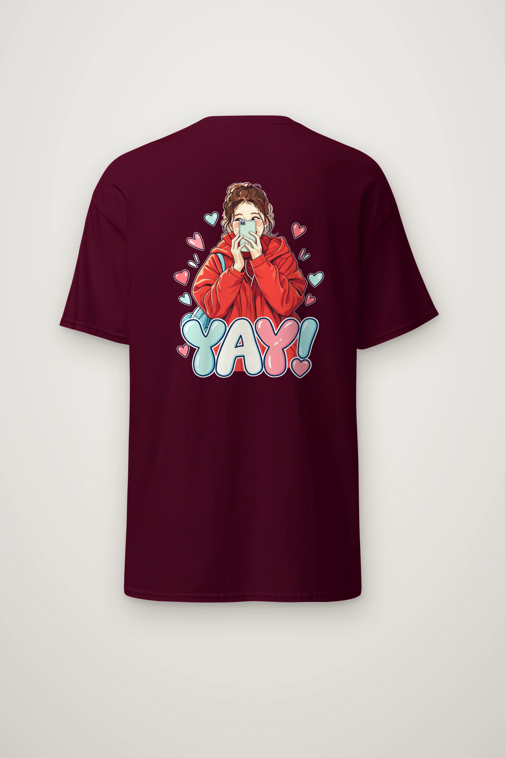 "Yay Selfie" Heavyweight Unisex Crewneck T-shirt