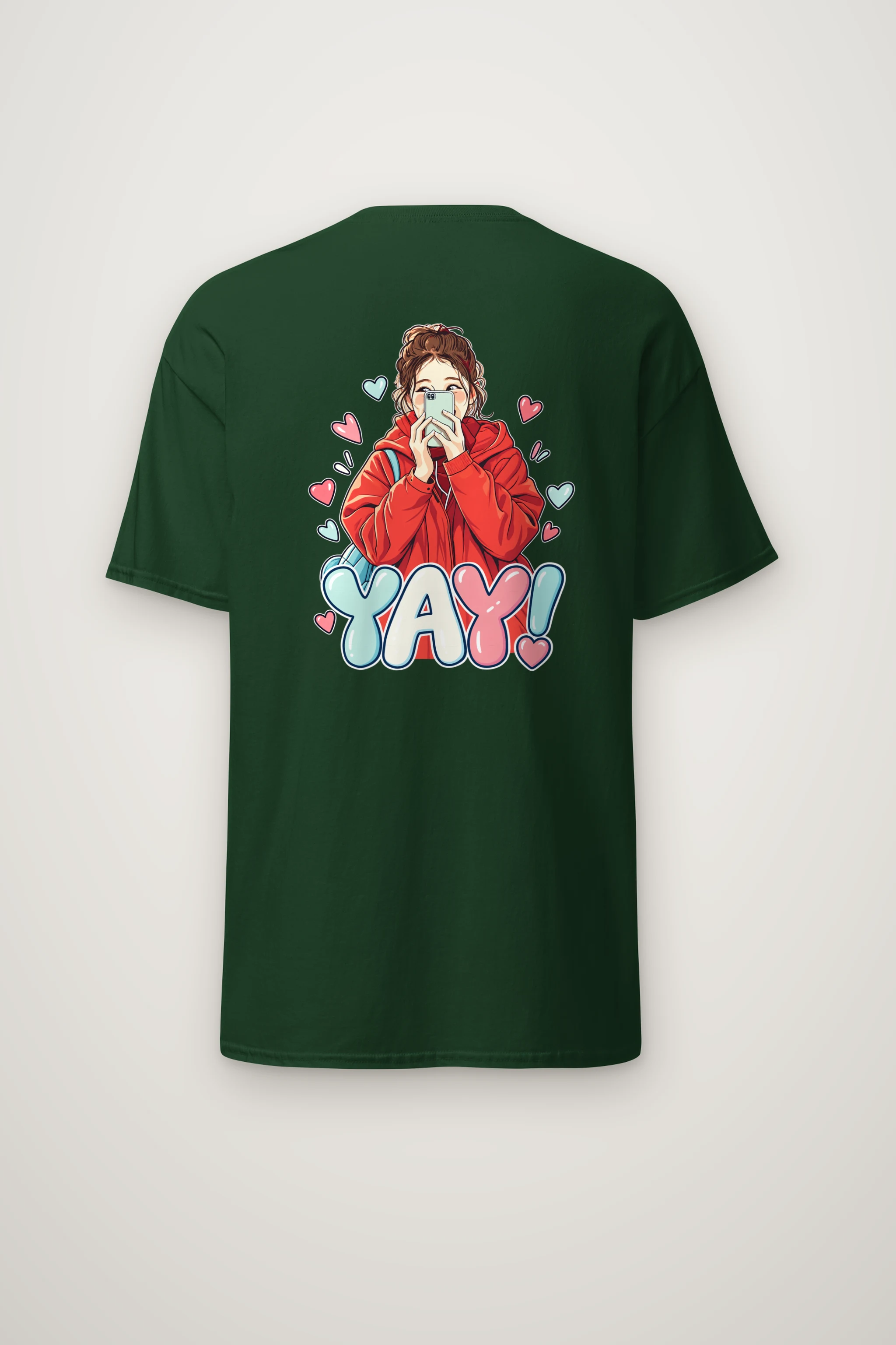 "Yay Selfie" Heavyweight Unisex Crewneck T-shirt