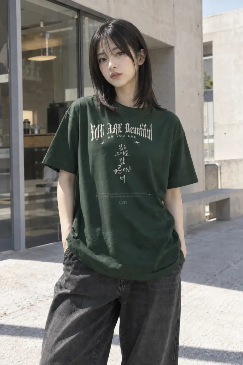 "You Are Beautiful" Heavyweight Unisex Crewneck T-shirt | Gildan 5000