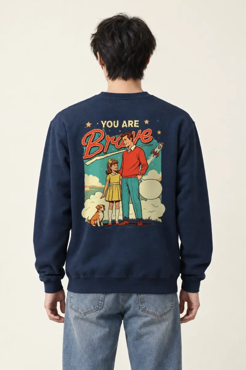 "You Are Brave" Heavy Blend Unisex Crewneck Sweatshirt | Gildan 18000