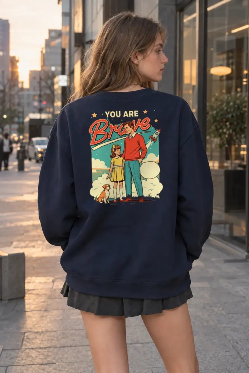 “You Are Brave” Heavy Blend Unisex Crewneck Sweatshirt | Gildan 18000