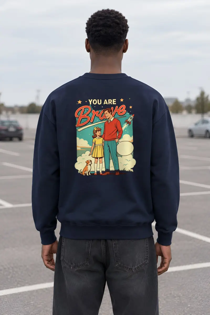 "You Are Brave" Heavy Blend Unisex Crewneck Sweatshirt