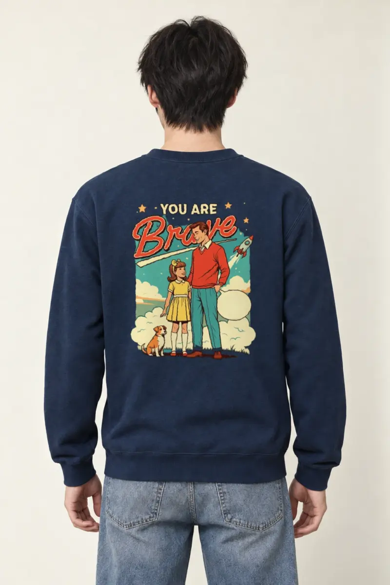 "You Are Brave" Heavy Blend Unisex Crewneck Sweatshirt