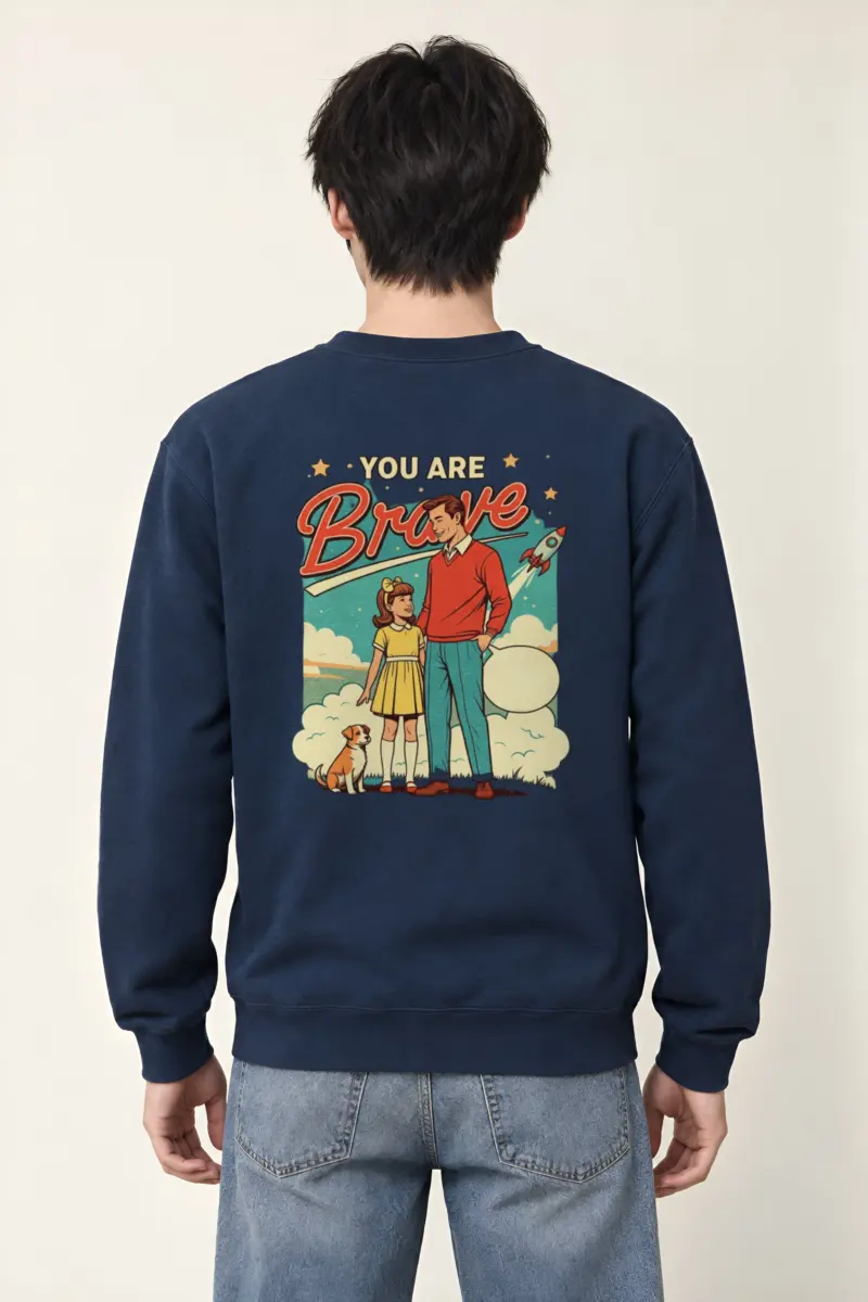 "You Are Brave" Heavy Blend Unisex Crewneck Sweatshirt