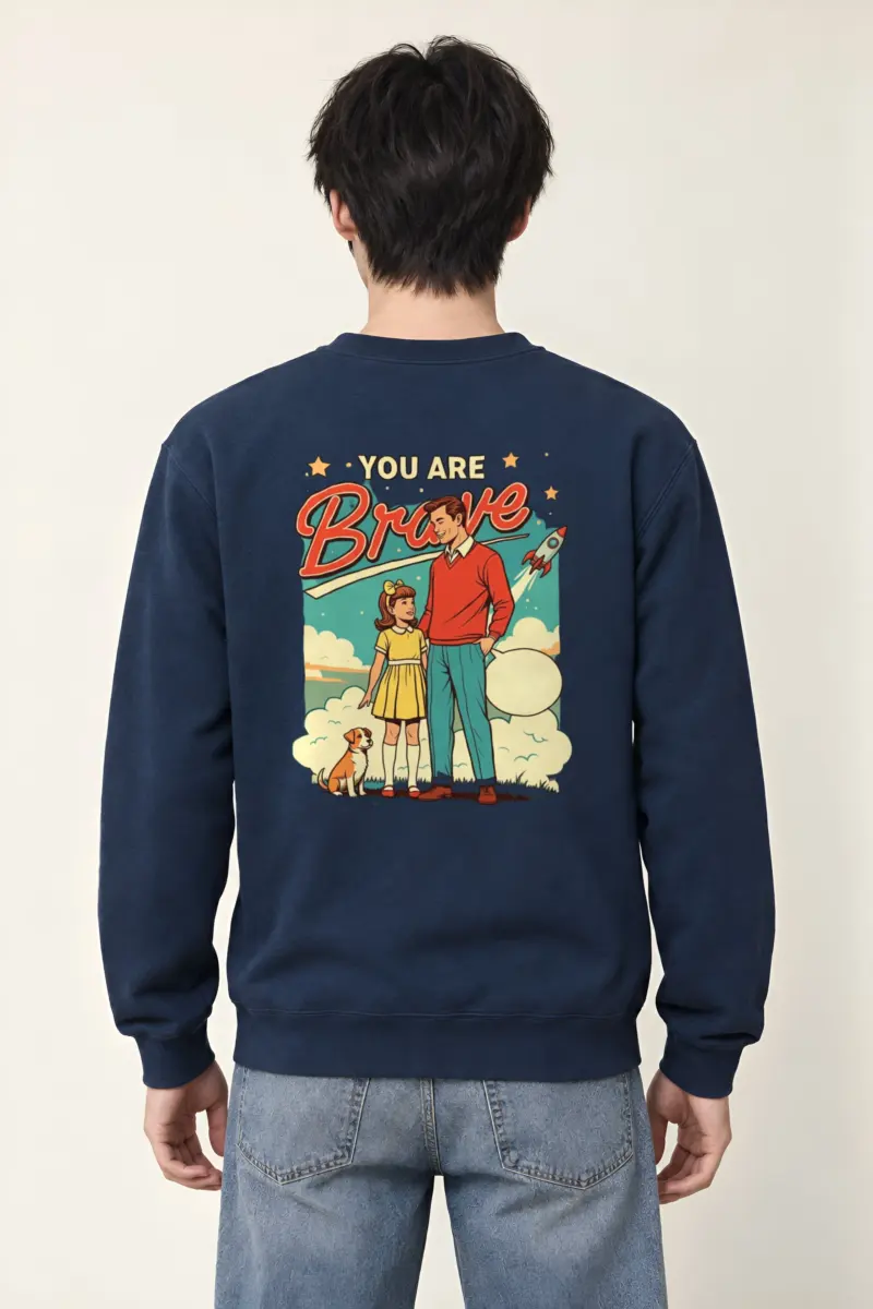 "You Are Brave" Heavy Blend Unisex Crewneck Sweatshirt