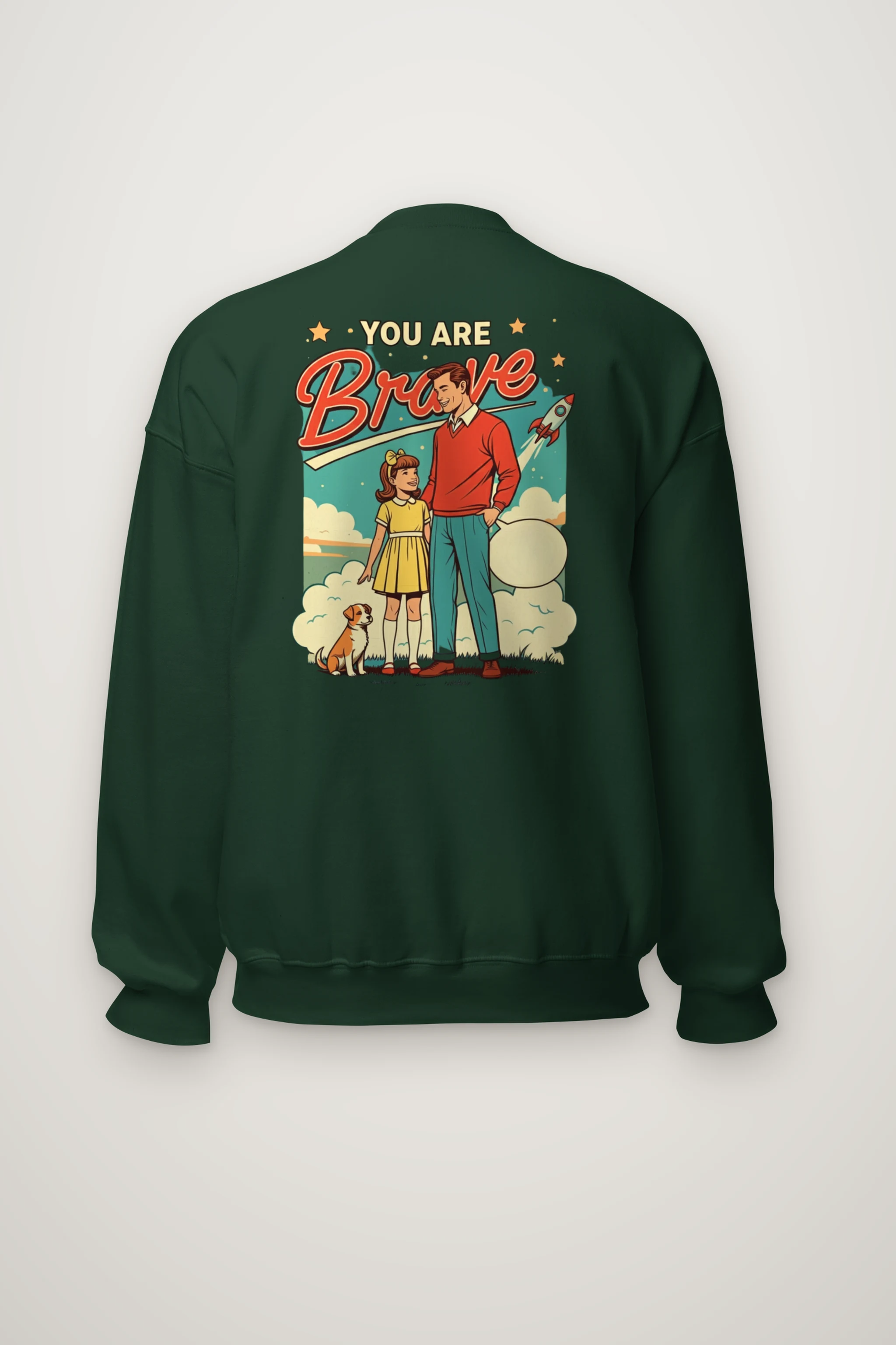"You Are Brave" Heavy Blend Unisex Crewneck Sweatshirt