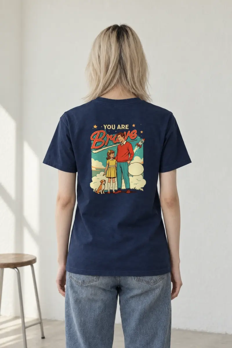 "You Are Brave" Heavyweight Unisex Crewneck T-shirt