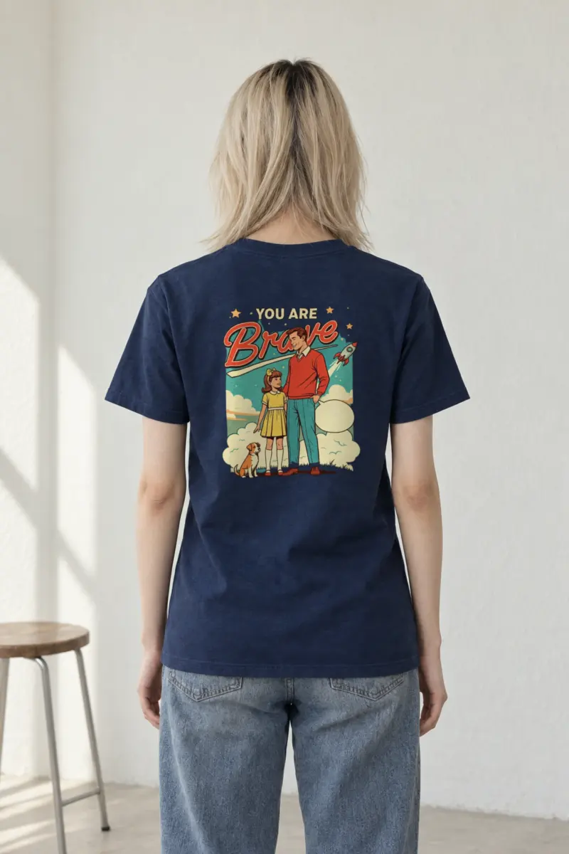 "You Are Brave" Heavyweight Unisex Crewneck T-shirt